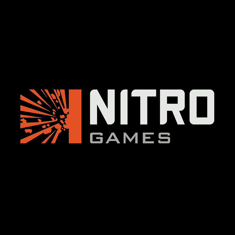 Nitro games logo mustalla taustalla.